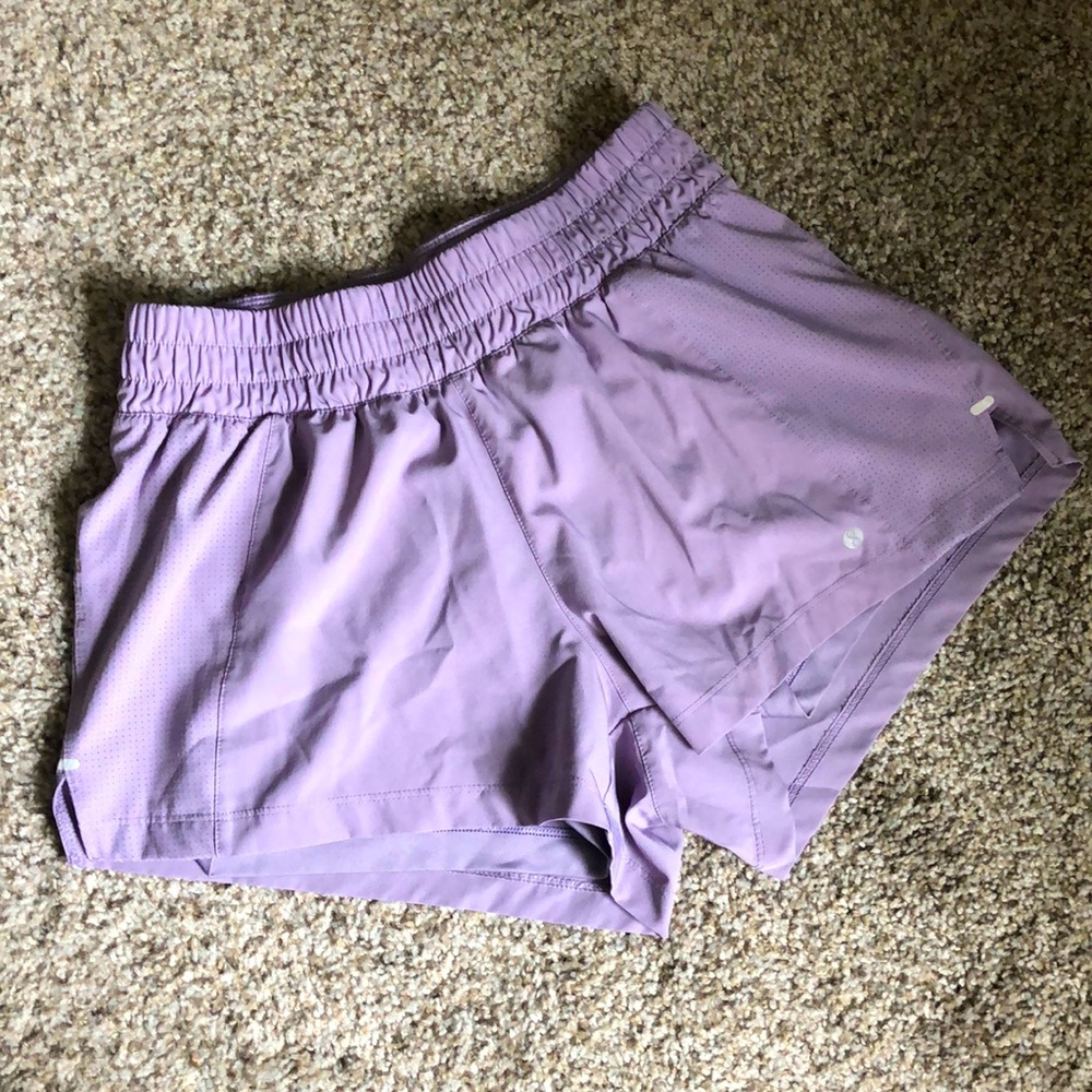 Lavender gym shorts